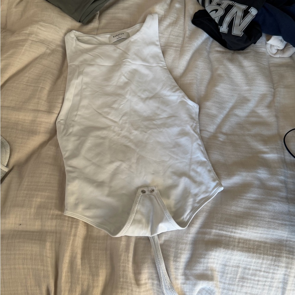 White Bodysuit One-Piece - Tank Style
